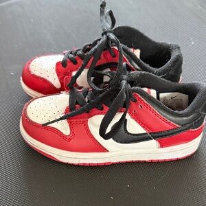 Nike Kids Black, Red, and White Sneakers